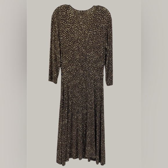 Chico's Travelers Wrap Midi Dress Animal Print V-Neck Animal Print - Picture 2 of 3